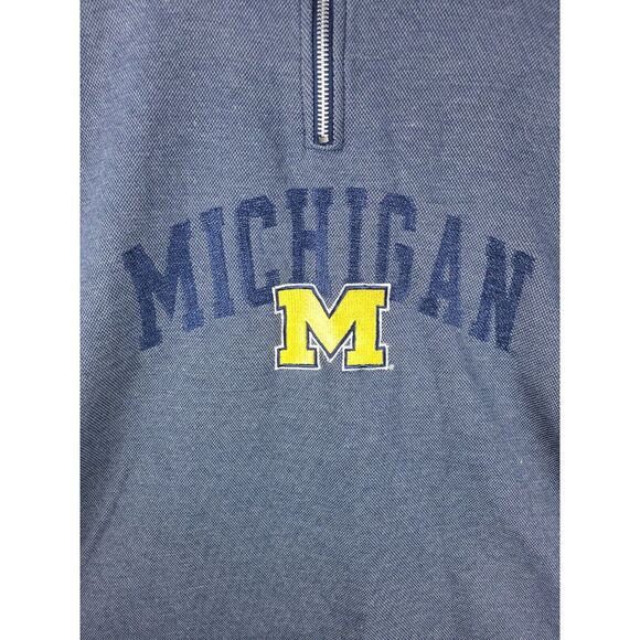 Vintage University Michigan Sweater Men's XL 1/4 Zip Embroidered PRO PLAYER ** - Picture 3 of 8
